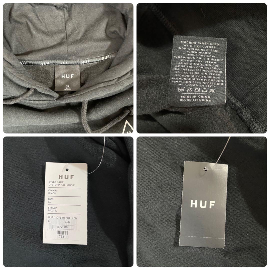【新品未使用タグ付】HUF ディストピア ポンチョ フーディ バックプリント