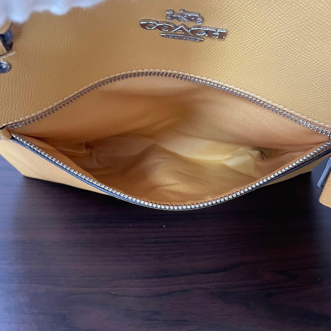 訳あり新品 COACH トートバッグ ハニカム/イエロー