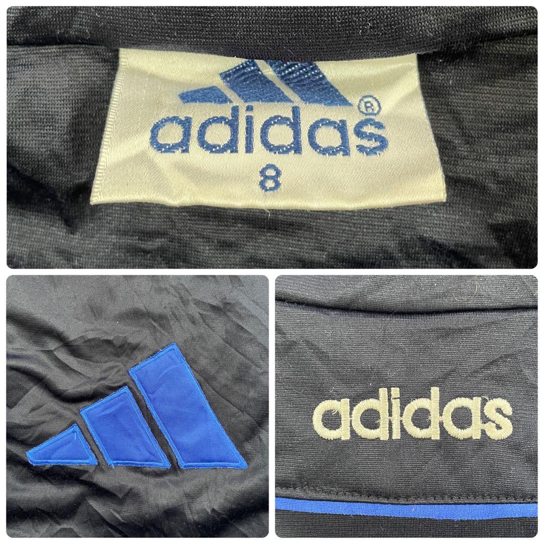 古着 adidas トラックジャケット ロゴジップ ロゴ刺繍 ネイビー 8