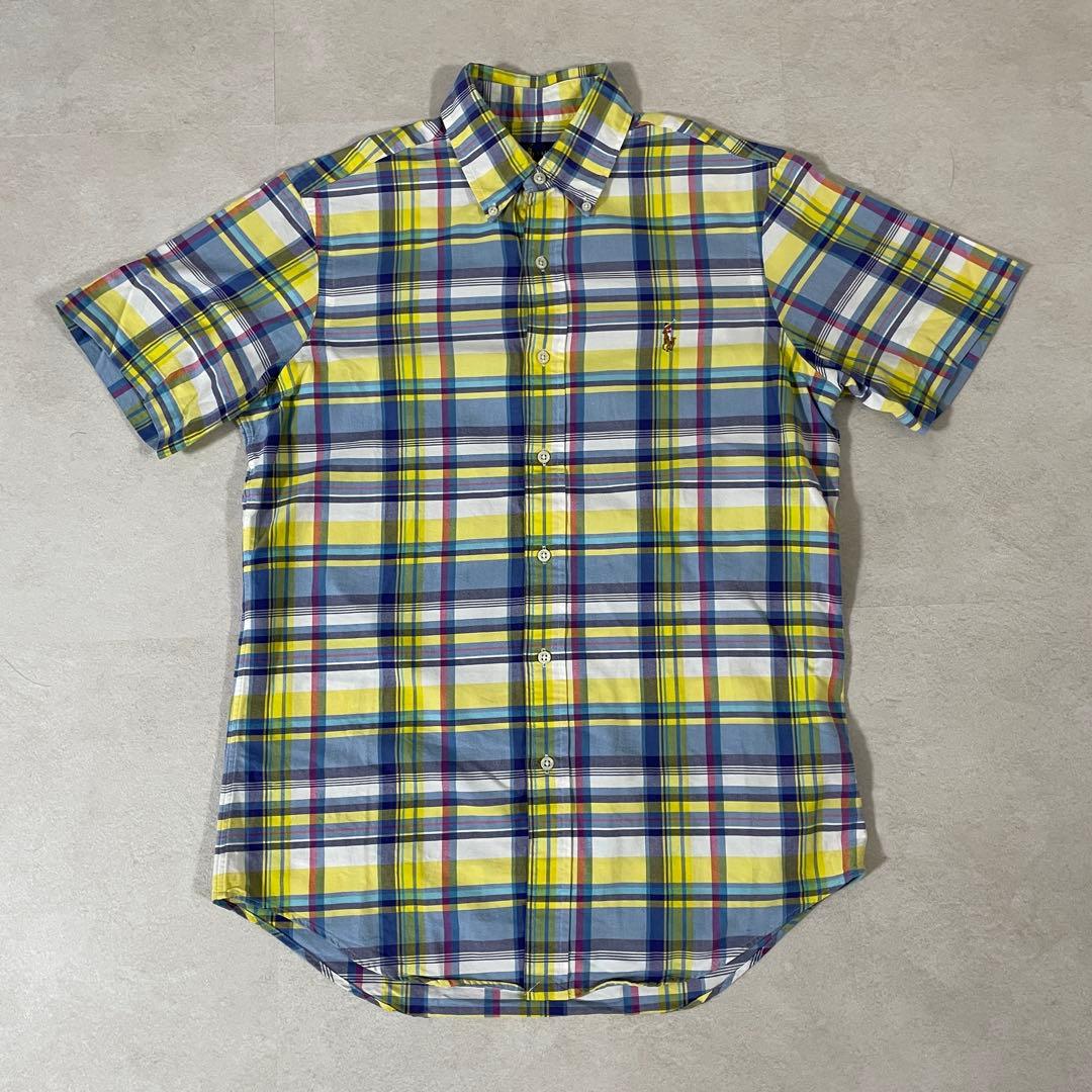 古着 RALPH LAUREN 半袖シャツ サイズS マルチカラーチェック柄