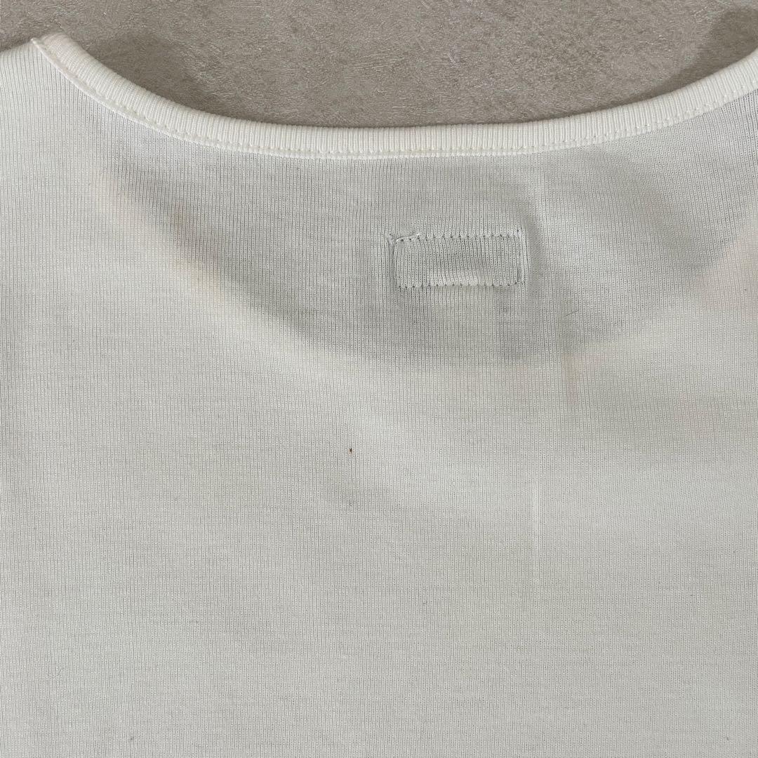 古着 ARMANI JEANS 長袖Tシャツ プリント サイズ8 ホワイト