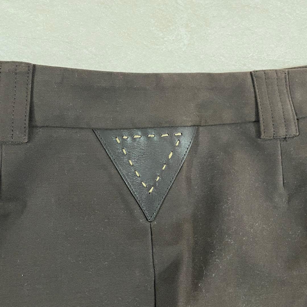 古着 FENDI 膝丈タイトスカート イタリア製 パッチ サイズ40 ブラウン