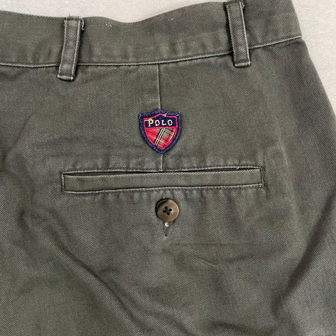 【美品】90s POLO RALPH LAUREN ハーフパンツ 40 グレー