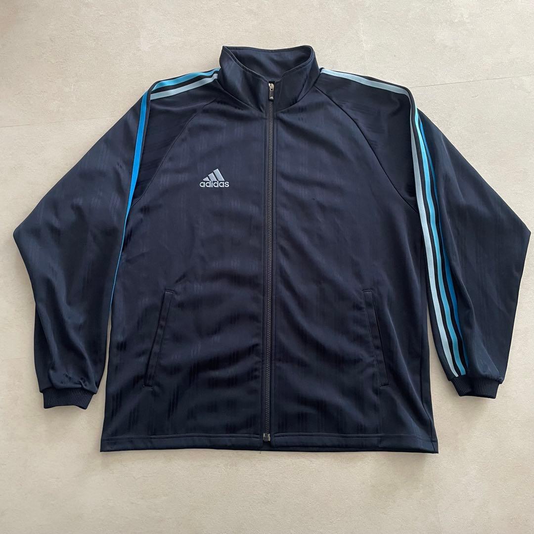 【美品】古着adidas トラックジャケット Oサイズ ネイビー
