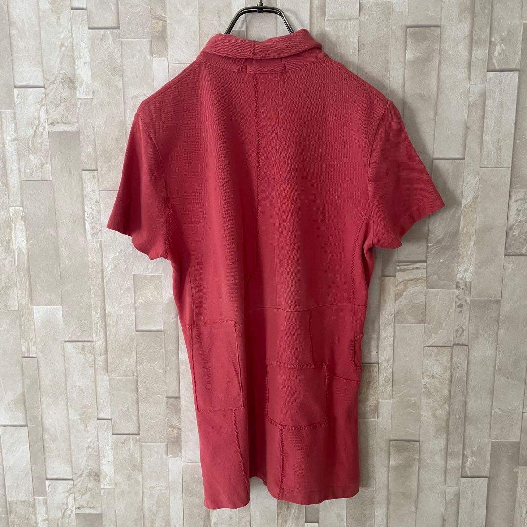 【美品】RALPH LAUREN スキニー パッチワーク ポロシャツ L
