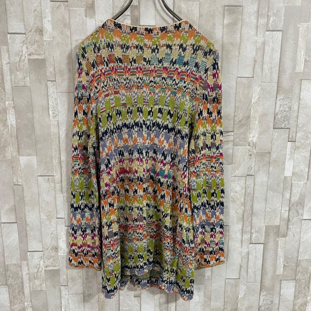 【美品】MISSONI ニット 長袖セーター イタリア製 サイズ61 総柄