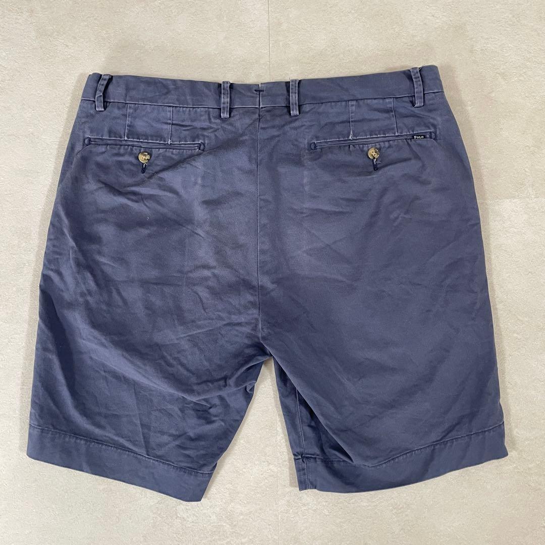 古着POLO RALPH LAUREN ハーフパンツ サイズ35 ネイビー