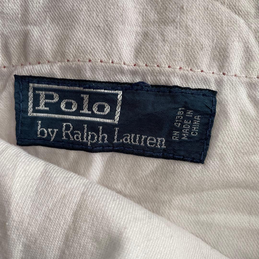 90s POLO RALPH LAUREN ハーフパンツ サイズ38 レッド