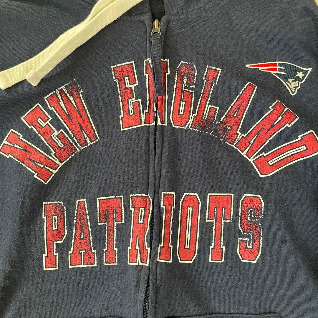 【美品】90s USA古着NFL 長袖ジップアップパーカー XLサイズ ネイビー
