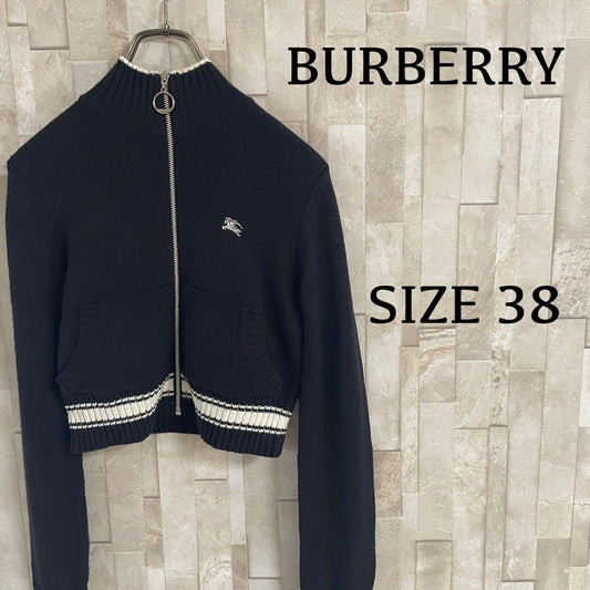 【美品】BURBERRY LONDON ブルーレーベル 長袖ニット ロゴ刺繍