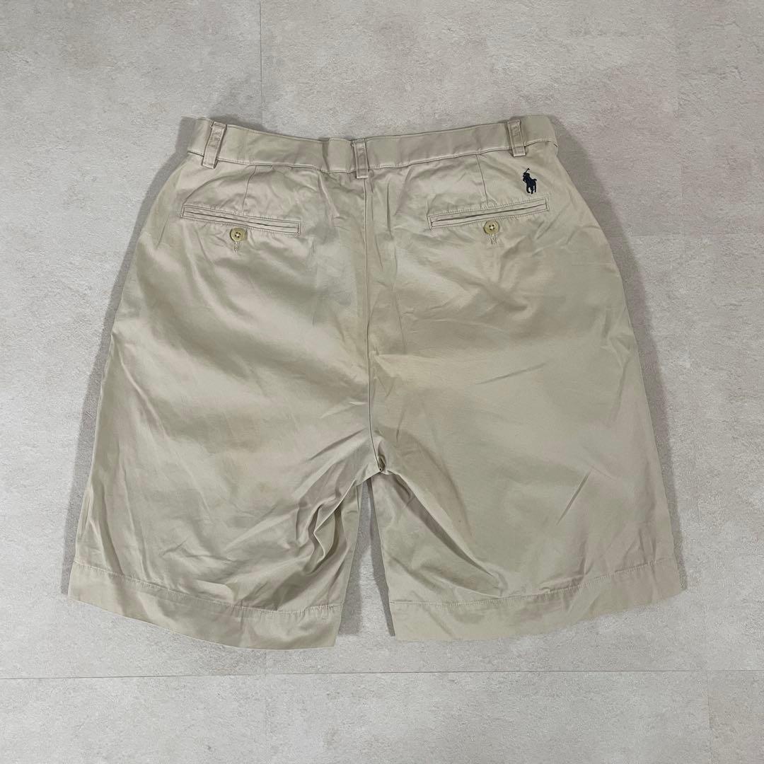 90s POLO RALPH LAUREN ハーフパンツ 32 アイボリー