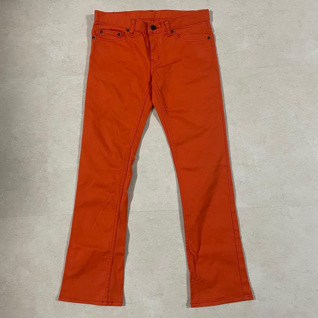 古着 HYSTERIC GLAMOUR ストレートデニム オレンジ Mサイズ