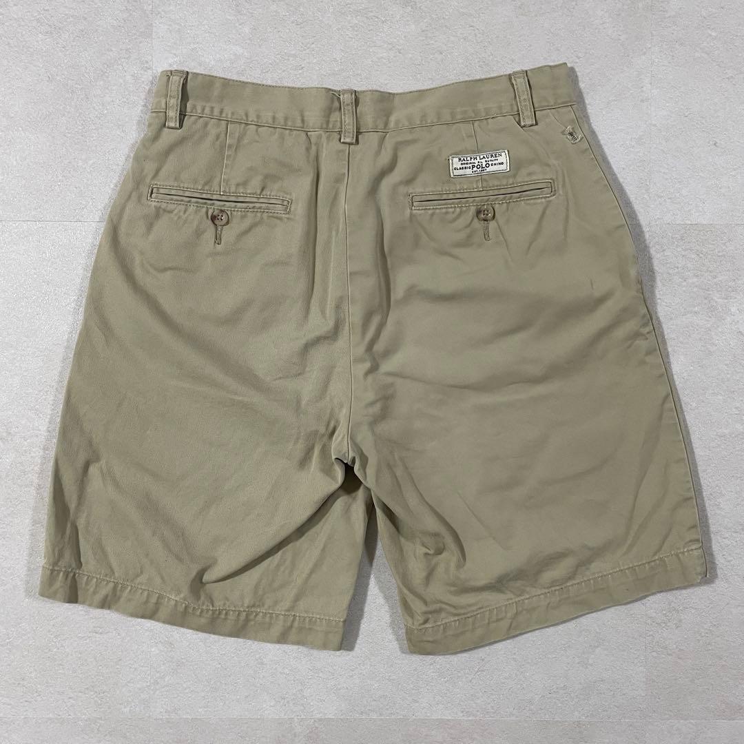 90s POLO RALPH LAUREN ハーフパンツ サイズ30 ベージュ