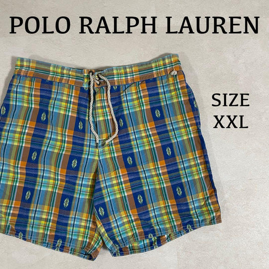 【美品】POLO RALPH LAUREN スイムショーツ XXL チェック柄