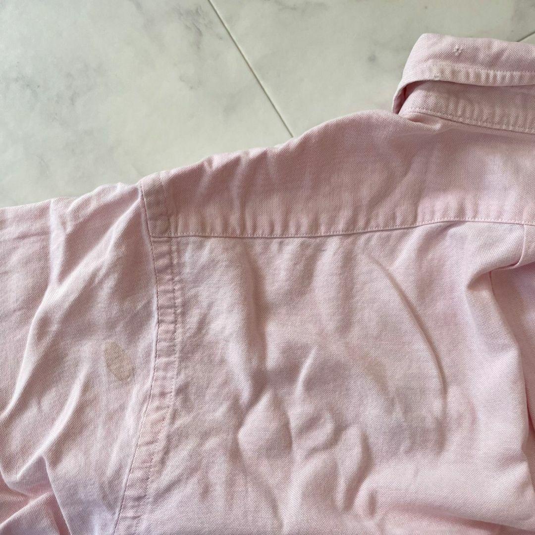 80s ラルフローレン 半袖 シャツ ボーイズ20サイズ ピンク