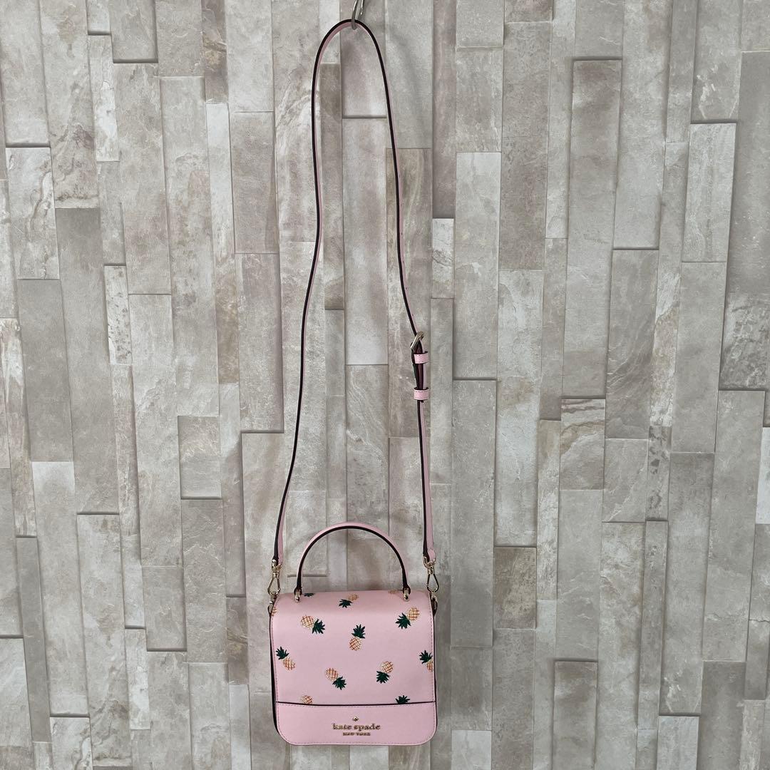 訳あり新品 kate spade ハンドバッグ パイナップル柄