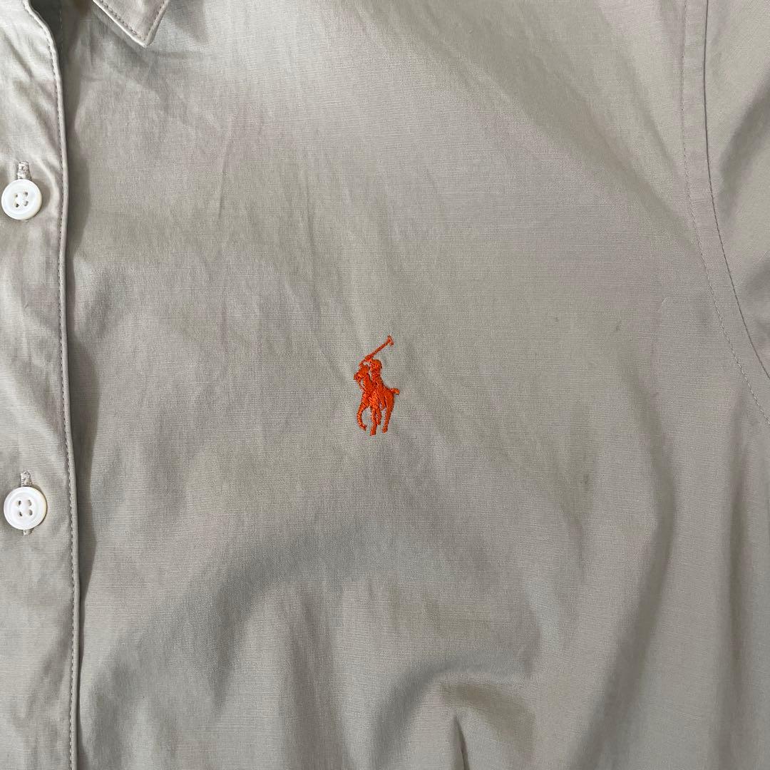 90s RALPH LAUREN 長袖シャツ サイズ9 ベージュ