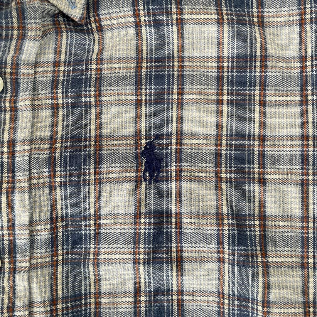【美品】90s POLO RALPH LAUREN 長袖シャツ S チェック柄