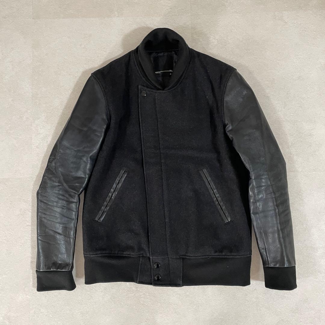 古着 ラッドミュージシャン スタジャン ブルゾン 黒 42 牛革 ライダース