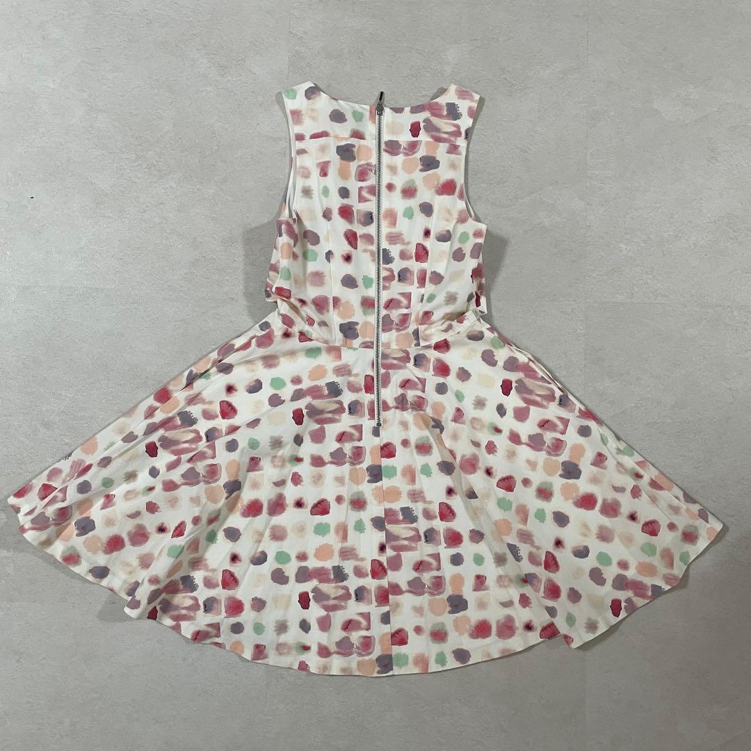 【美品】ARMANI EXCHANGE ノースリーブワンピース 水彩柄 2
