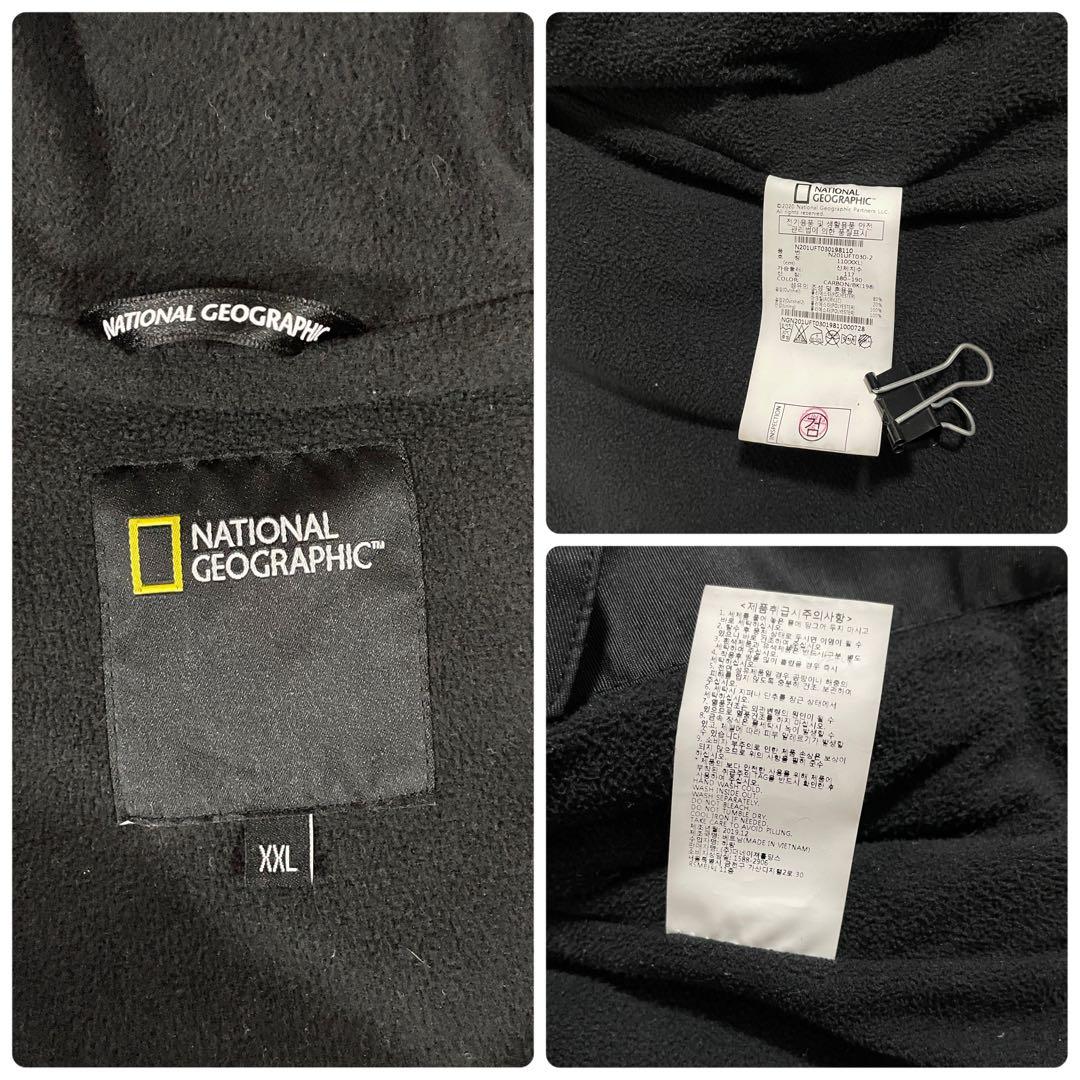 【美品】NATIONAL GEOGRAPHIC ボアジャケット 2XL 黒色