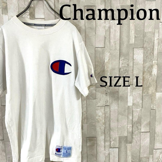古着 Champion 半袖Tシャツ サイズL ホワイト