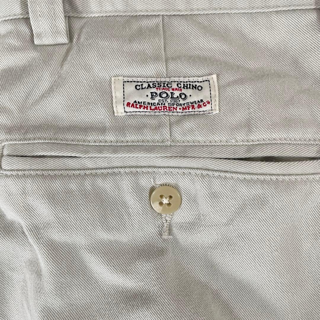 90s POLO RALPH LAUREN ハーフパンツ サイズ40 ベージュ