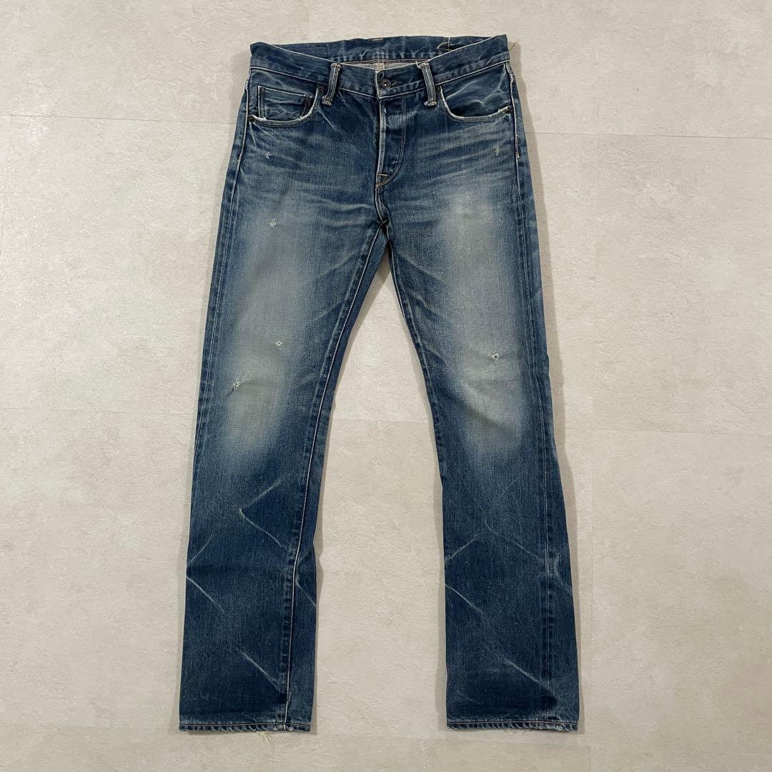 古着 KURO デニムパンツ GRAPHITE ダメージ加工 31inch