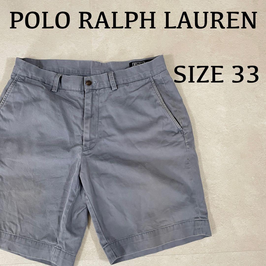 90s POLO RALPH LAUREN ハーフパンツ サイズ33 ブルー
