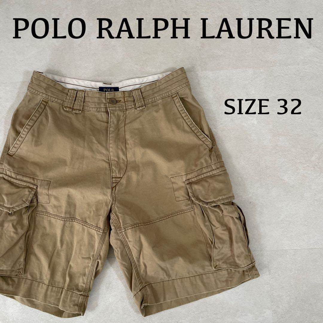 古着 POLO RALPH LAUREN ハーフパンツ サイズ32 ブラウン