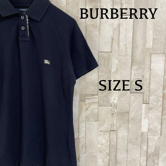 【美品】BURBERRY LONDON 半袖ポロシャツ バーバリーチェック 黒