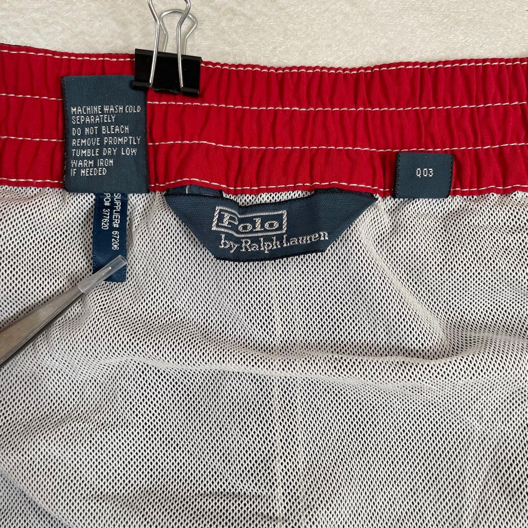 90s POLO RALPH LAUREN スイムショーツ サイズM ネイビー