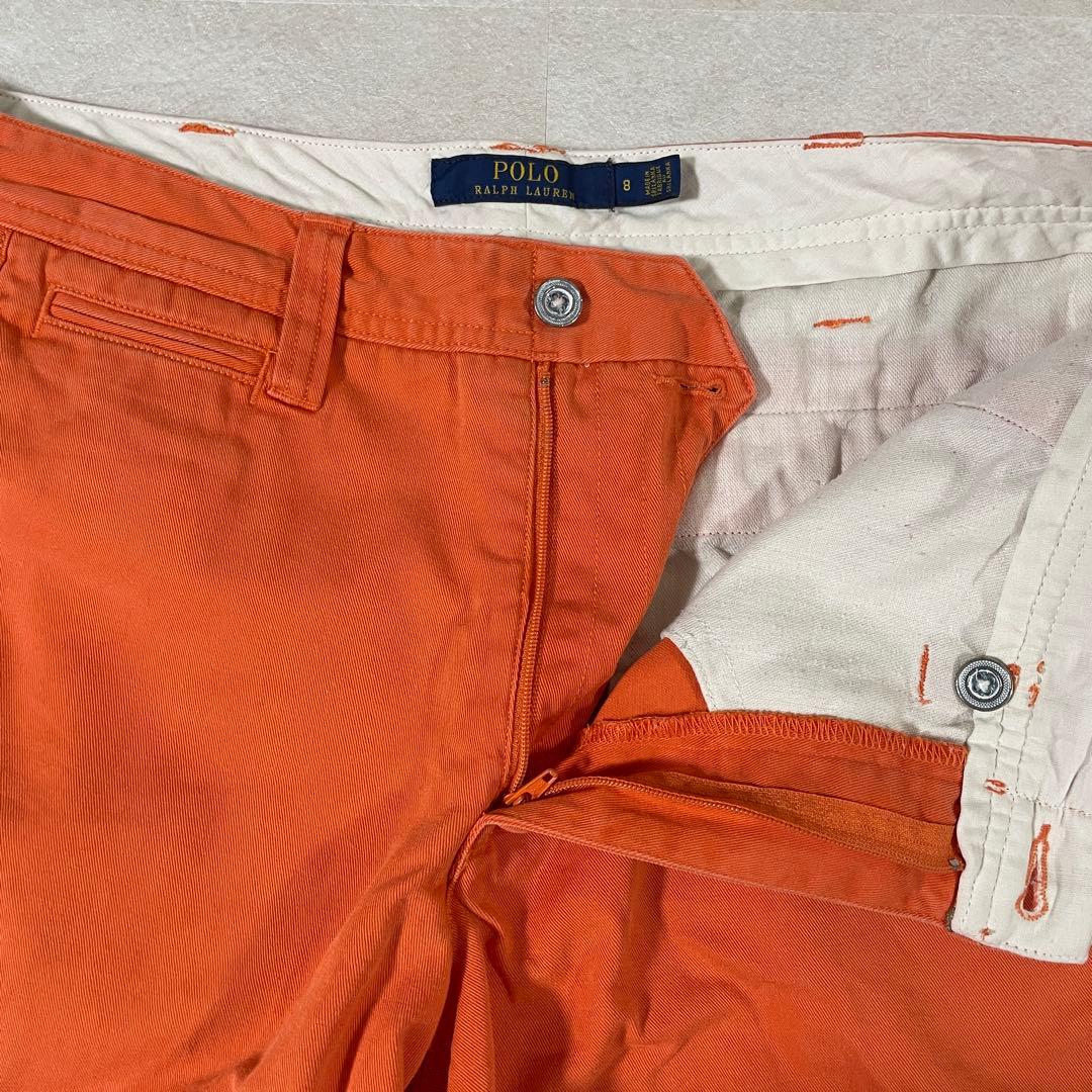 【美品】POLO RALPH LAUREN ハーフパンツ サイズ8 オレンジ