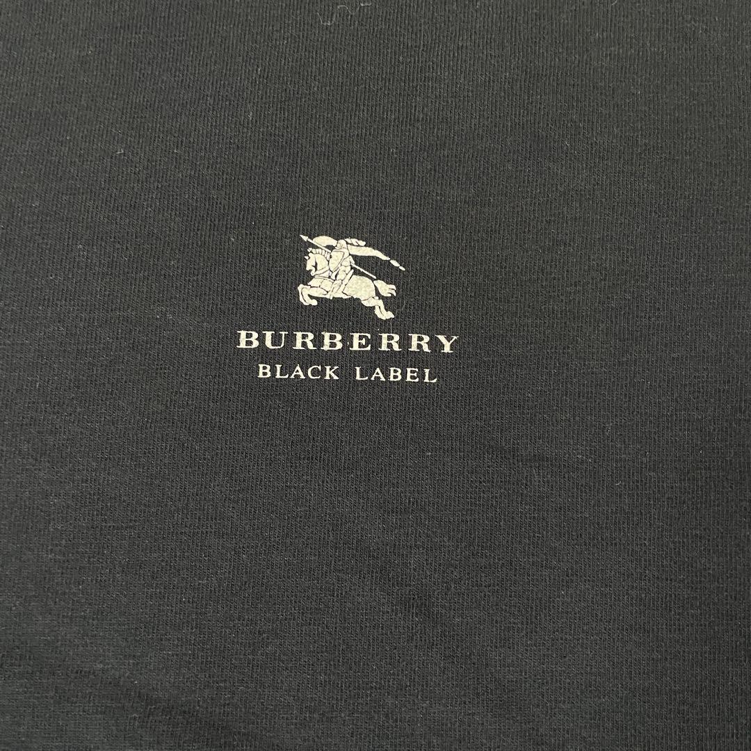 【美品】BURBERRY BLACK LABEL半袖Tシャツ Vネック 2 黒
