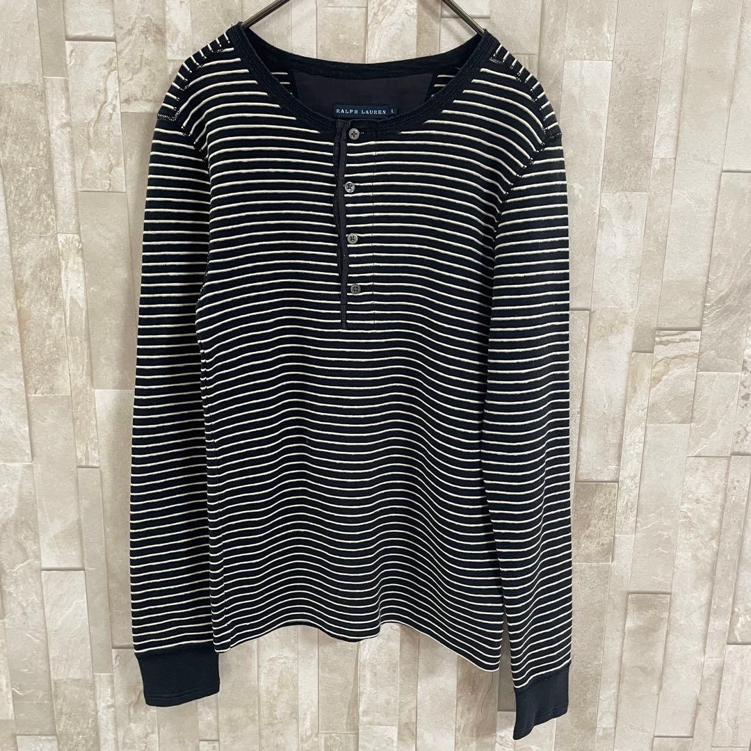 【美品】POLO RALPH LAUREN 長袖カットソー ボーダー Lサイズ