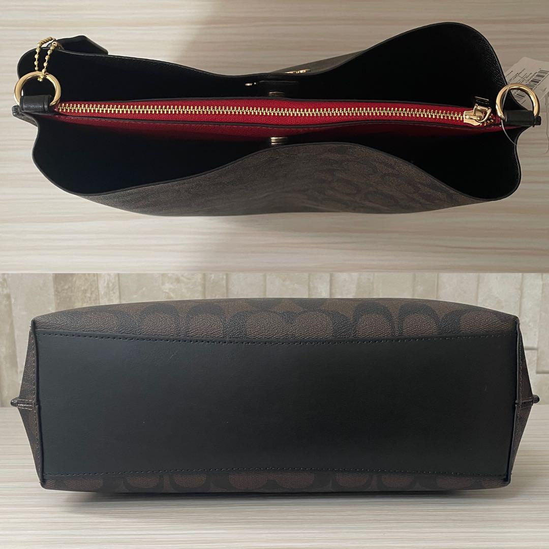 訳あり新品 COACH モリー バケットバッグ シグネチャー