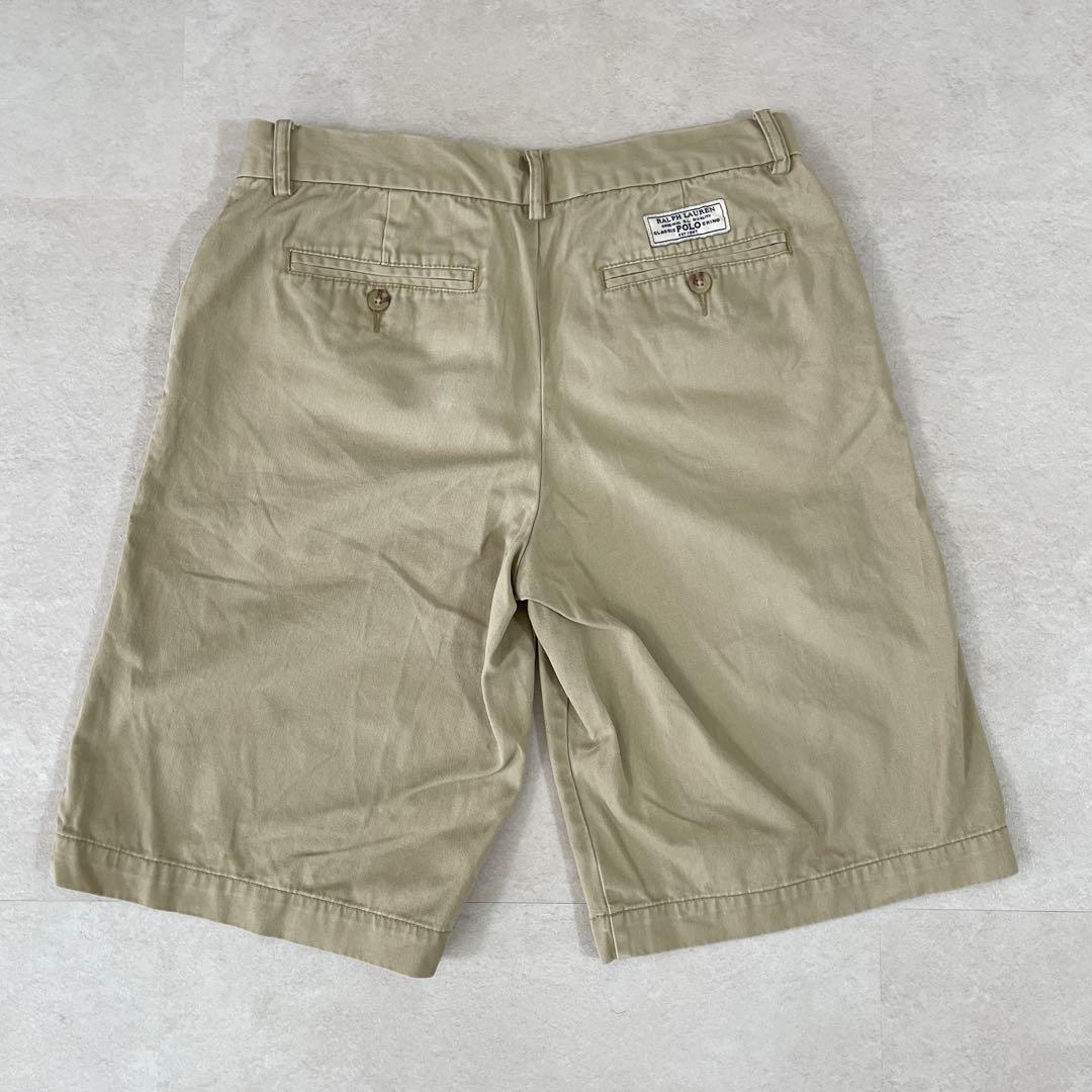 90s POLO RALPH LAUREN ハーフパンツ サイズ18 ベージュ
