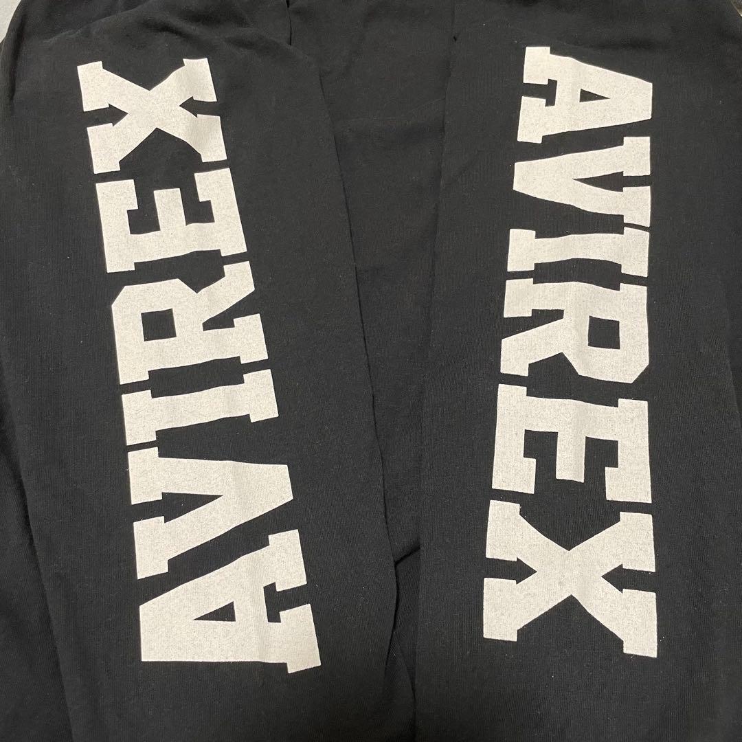 古着 AVIREX 長袖Tシャツ Lサイズ ブラック