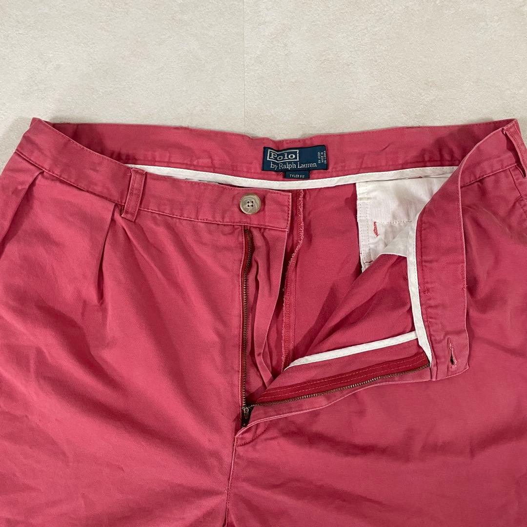 90s POLO RALPH LAUREN ハーフパンツ 40 ピンク