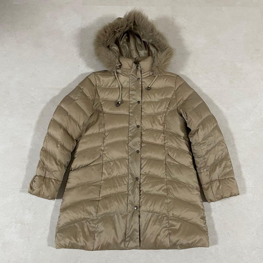 【美品】Chumandor ロングダウンジャケット サイズM ベージュ