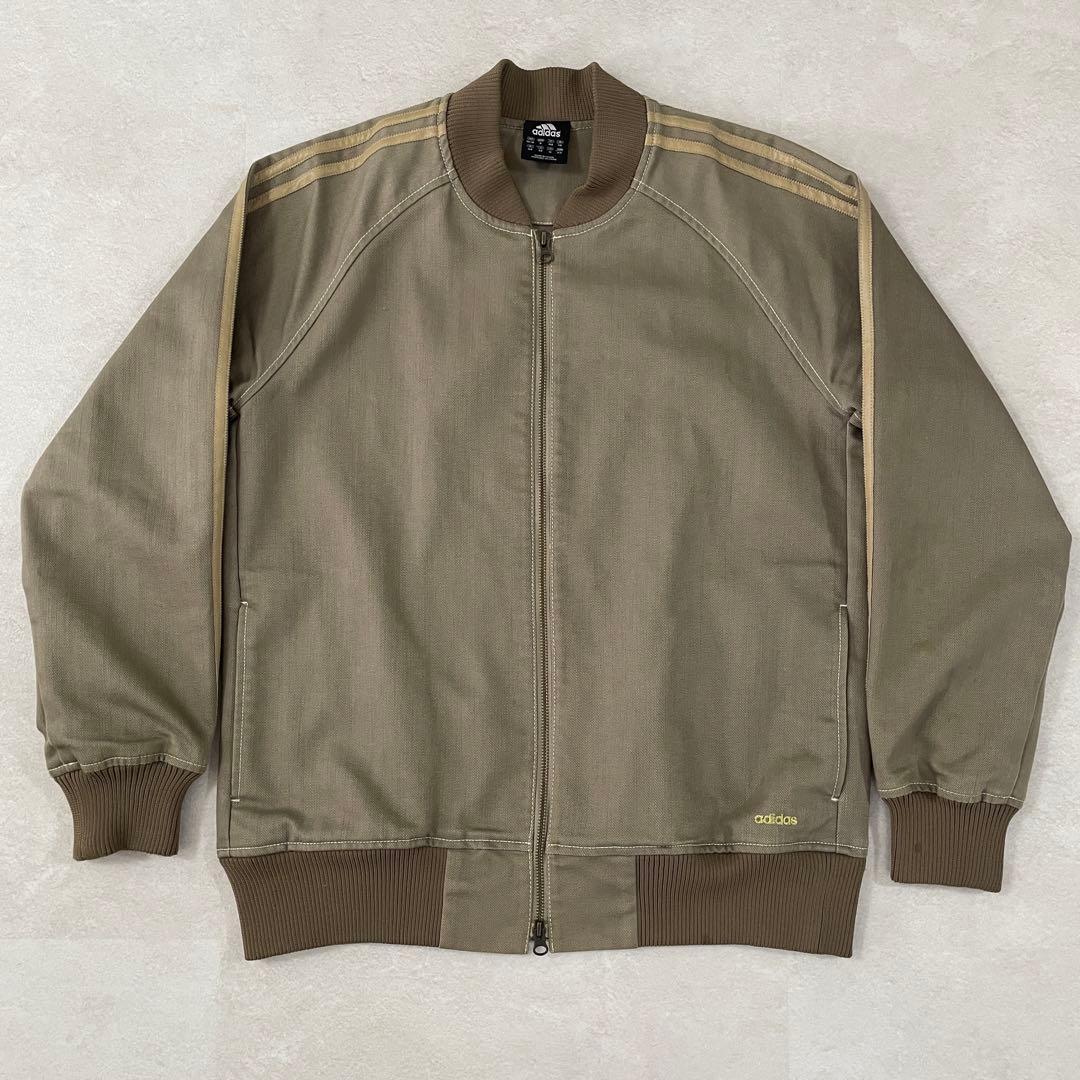【希少】 adidas ブルゾン 3ストライプス 国旗タグ Mブラウン
