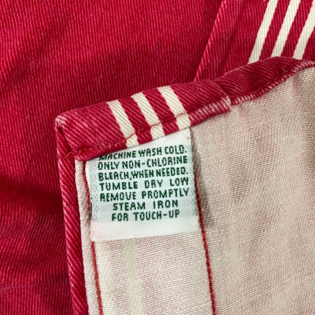 【美品】90s POLO RALPH LAUREN 長袖シャツ サイズL レッド