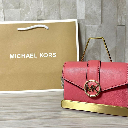 訳あり新品 MICHEAL KORS 三つ折り財布 ピンク