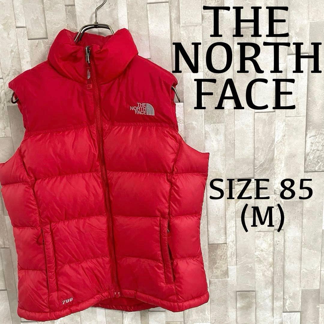 古着 THE NORTH FACE 700ヌプシ ダウンベスト85(M) 赤色