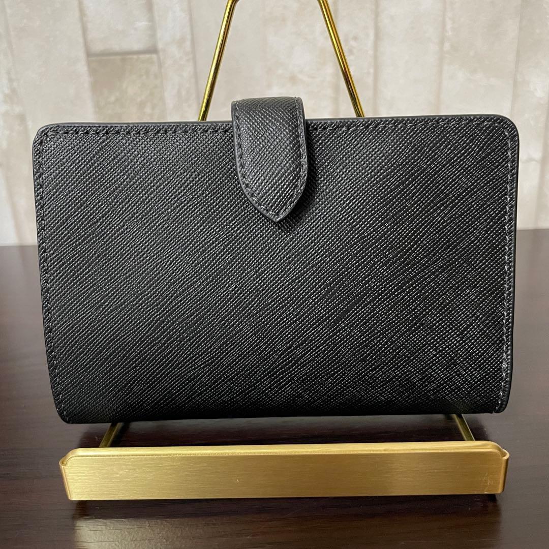 最終値下げ！訳あり新品 kate spade 二つ折り財布 ブラック