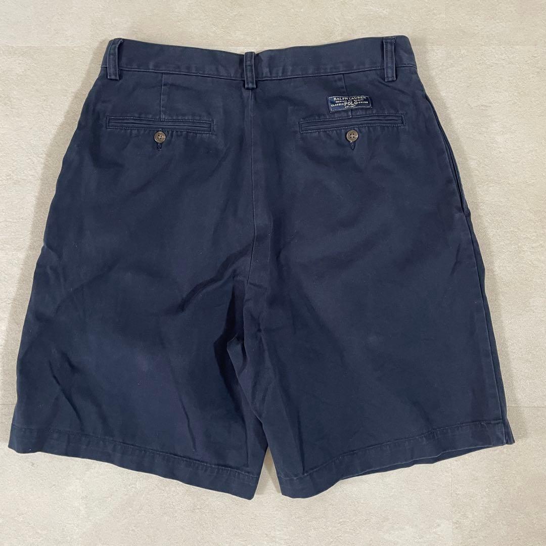 【美品】90s POLO RALPH LAUREN ハーフパンツ ポロチノ 紺