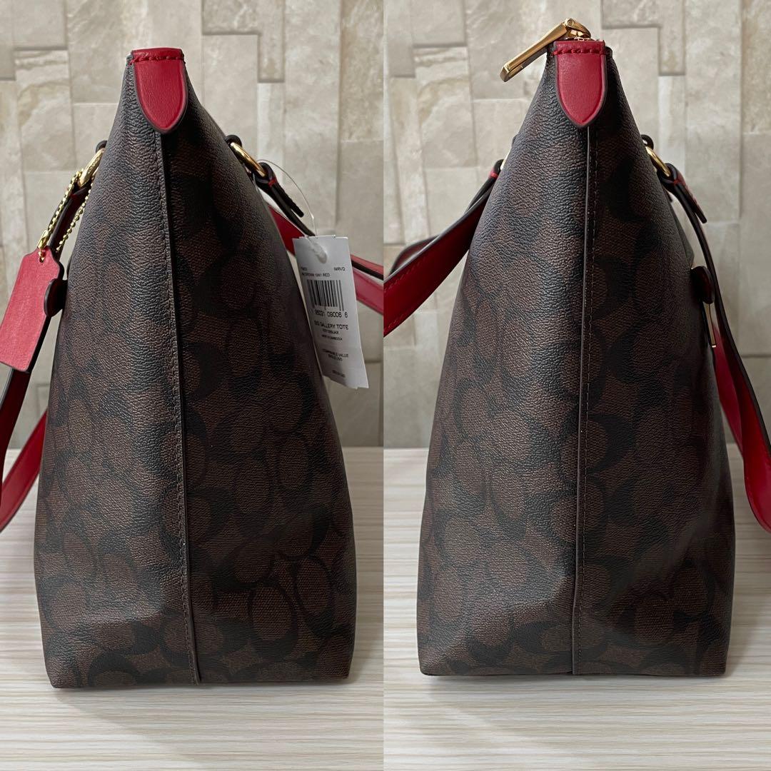 訳あり新品 COACH トートバッグ シグネチャー柄 ブラウン