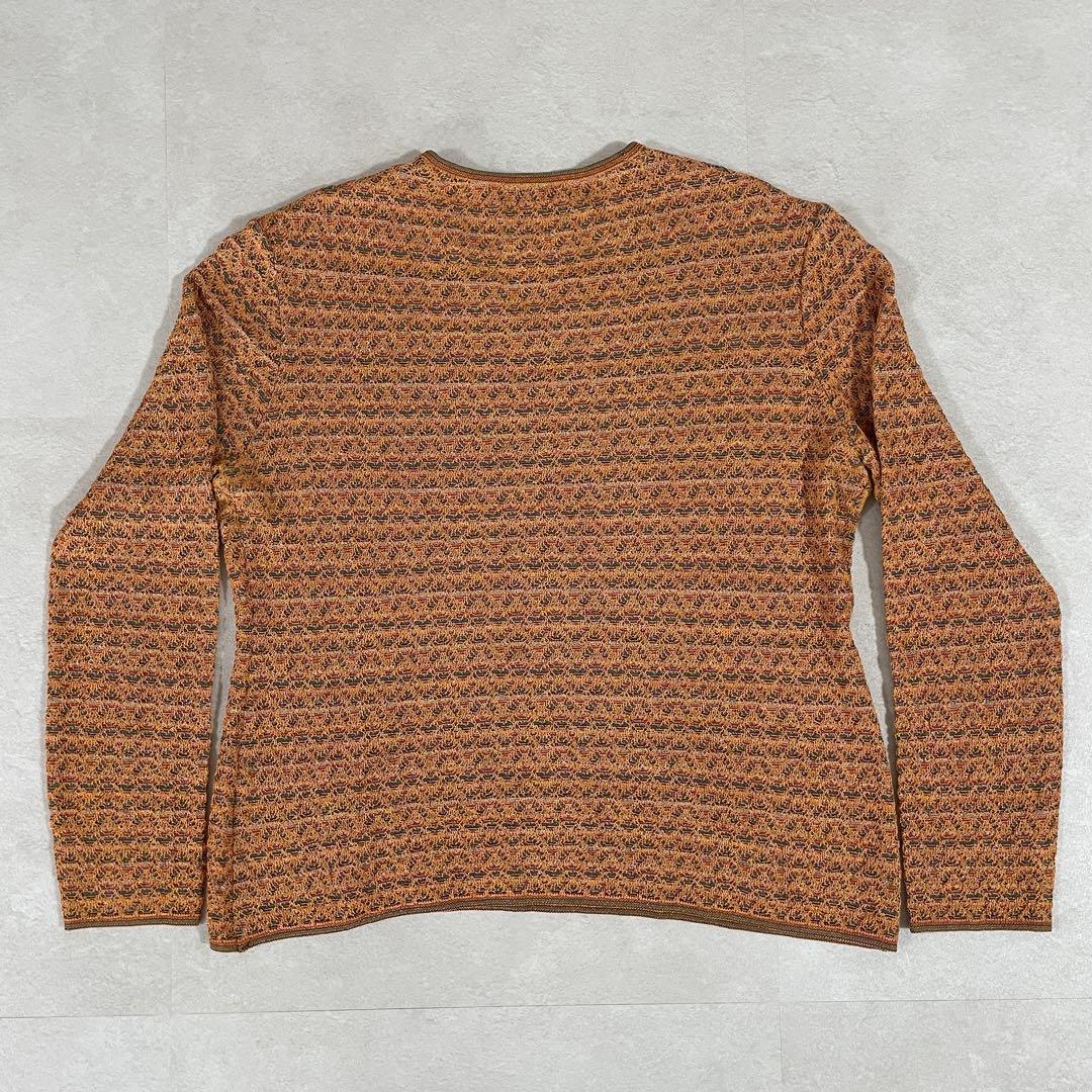 【美品】MISSONI ニット Vネックセーター イタリア製 総柄