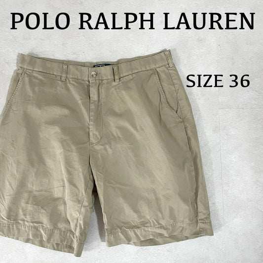 90s POLO RALPH LAUREN ハーフパンツ サイズ36 ベージュ