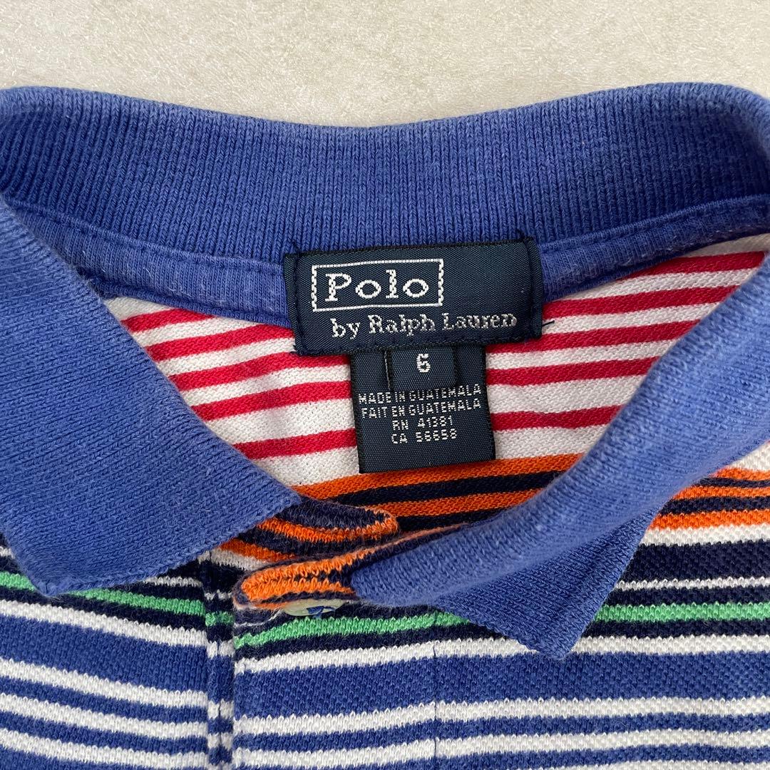 【美品】90s POLO RALPH LAUREN 半袖ポロシャツ ボーダー柄